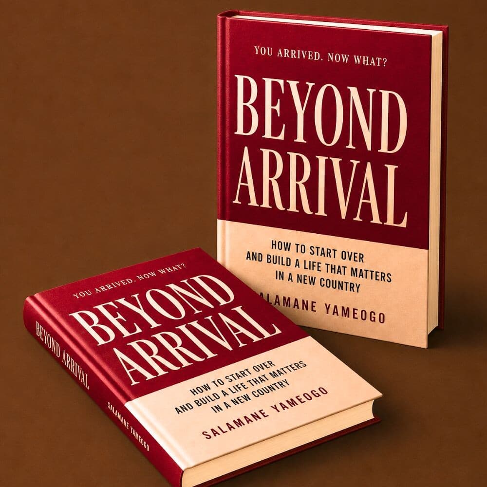 Beyond Arrival, two copies leaning together